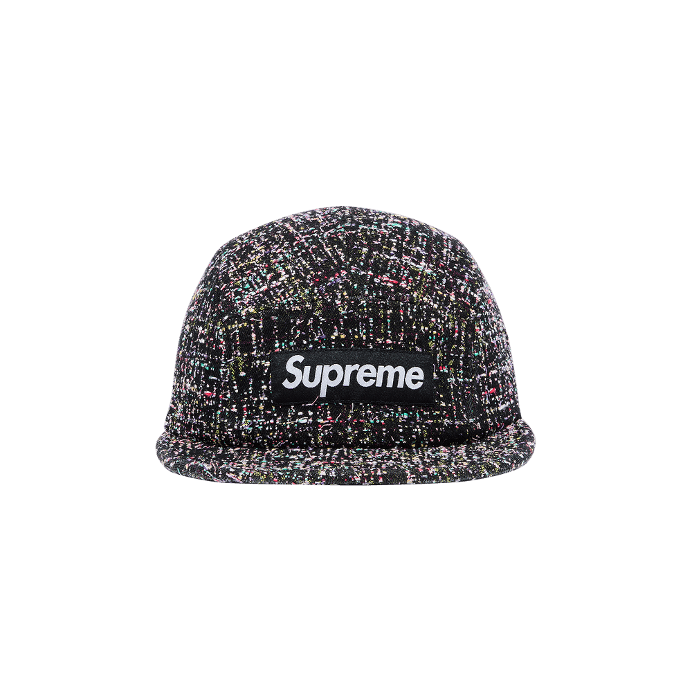 Buy Supreme Denim Bouclé Camp Cap 'Black' - FW24H84 BLACK | GOAT IT