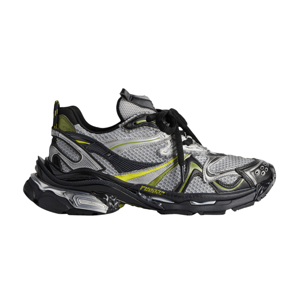 Balenciaga Runner Sneaker Worn-Out - Silver Neon Yellow