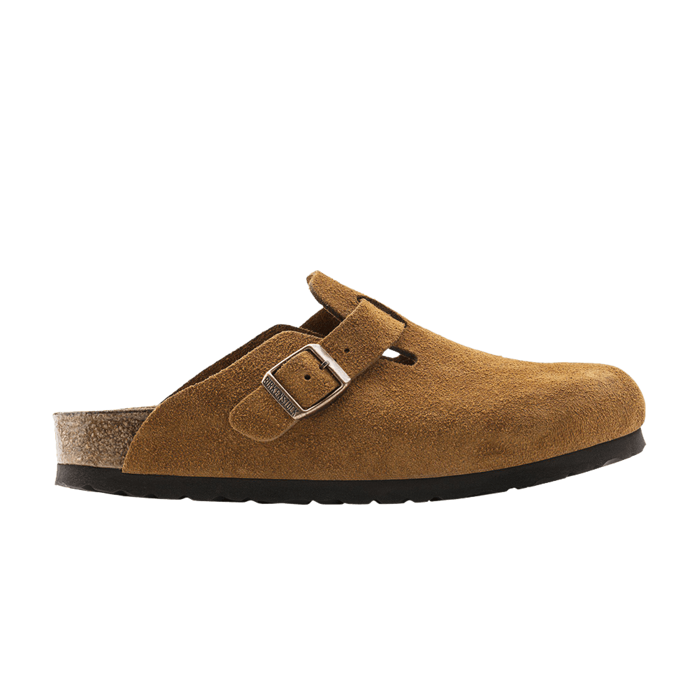 Birkenstock Boston Soft Footbed Suede Leather Narrow 'mink'