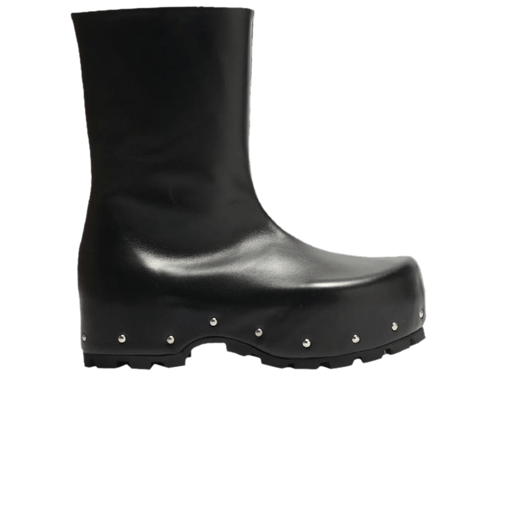 Buy Jil Sander Zip Up Ankle Clog Boot 'Black Studs' - J50WU0020