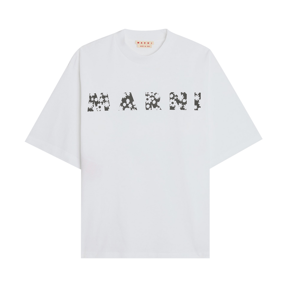 MARNI｜ (HUMU0223IP USCX50 FLW01) Buy Marni Relaxed Fit Logo T-Shirt 'Lily White' - HUMU0223IP