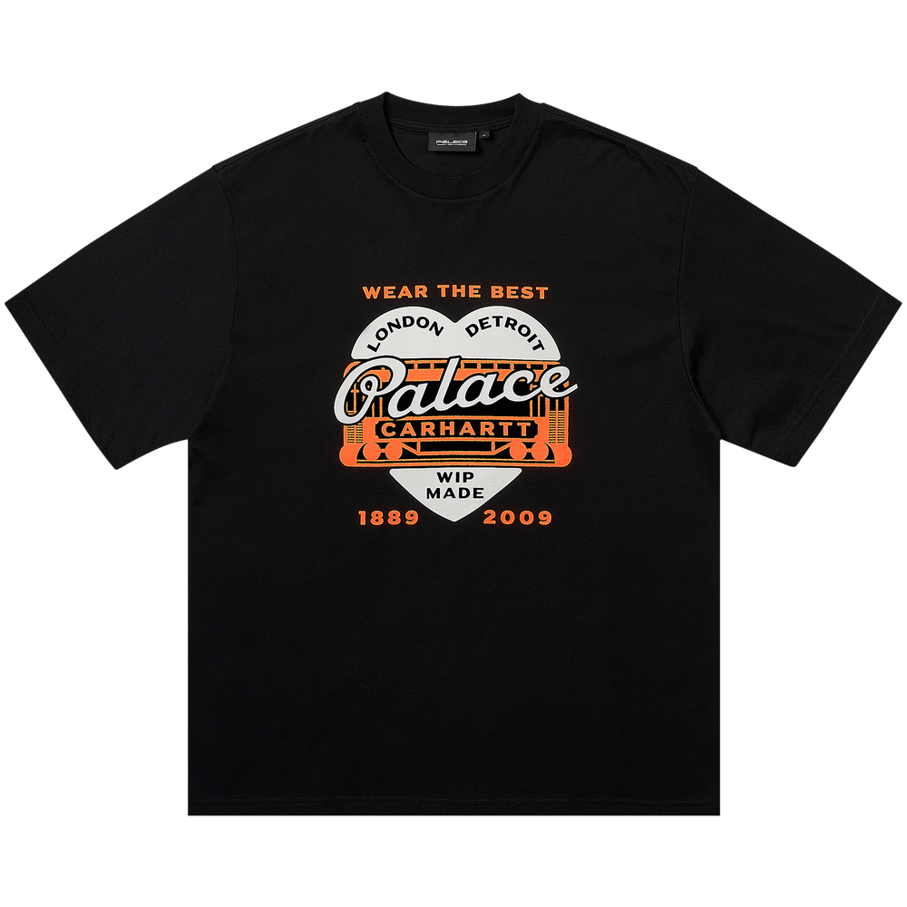 Tシャツ・カットソー Palace x Carhartt WIP Logo Longsleeve Black - 24FW Palace x Carhartt WIP Longsleeve Master Shirt Washed Black