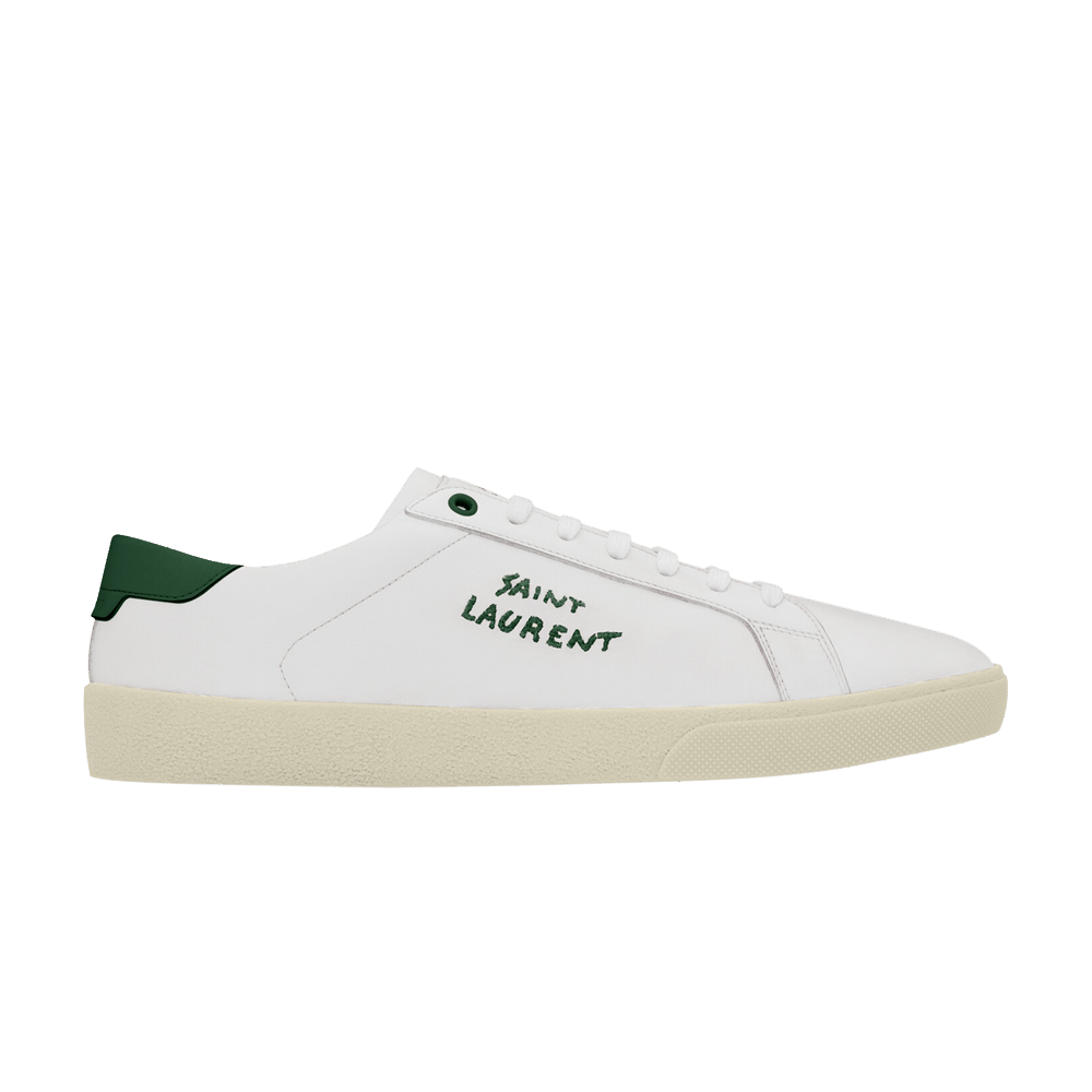 Buy Saint Laurent SL-06 Court Leather 'White Dark Basil' - 610685