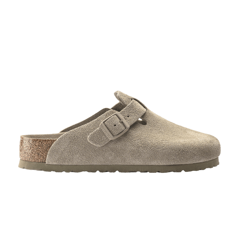 【BIRKENSTOCK】Boston BS Birkenstock Men's Boston Suede Soft Footbed Sandal, Antique