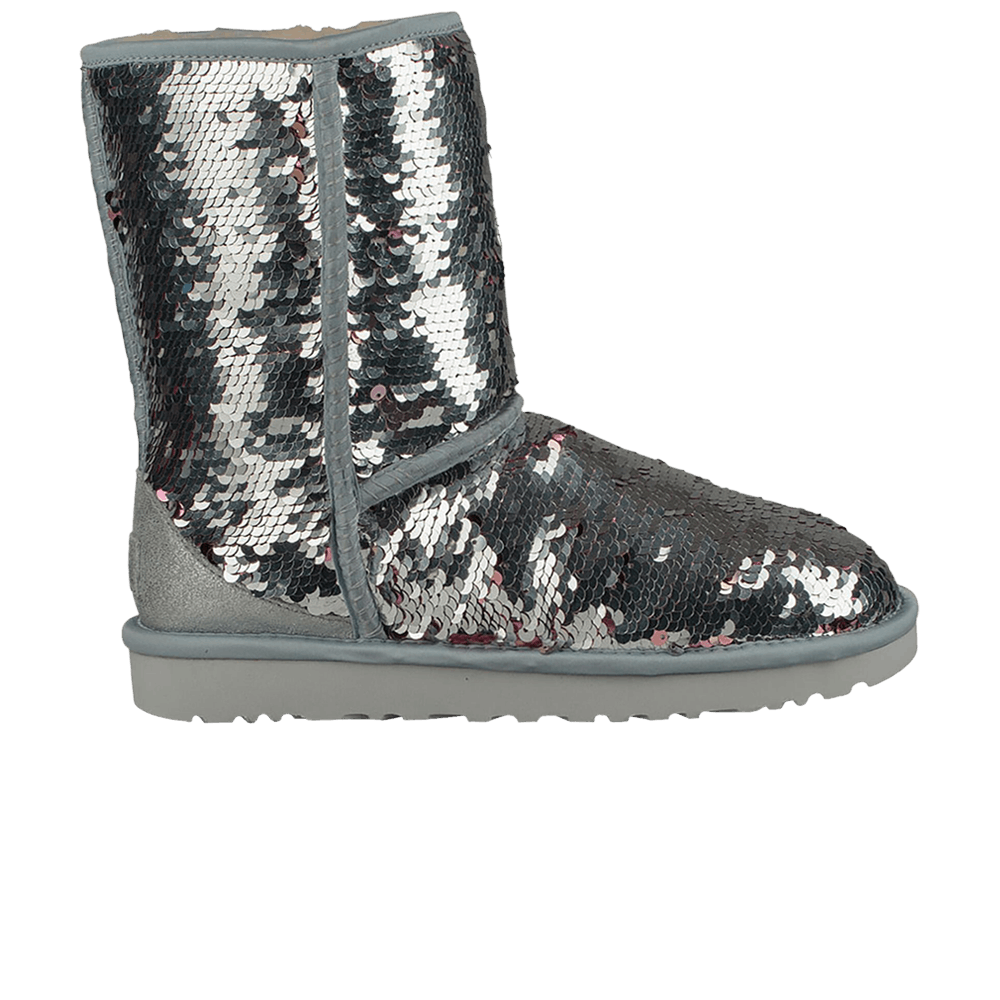 Ugg Wmns Classic Short Boot 'sequin - Silver'