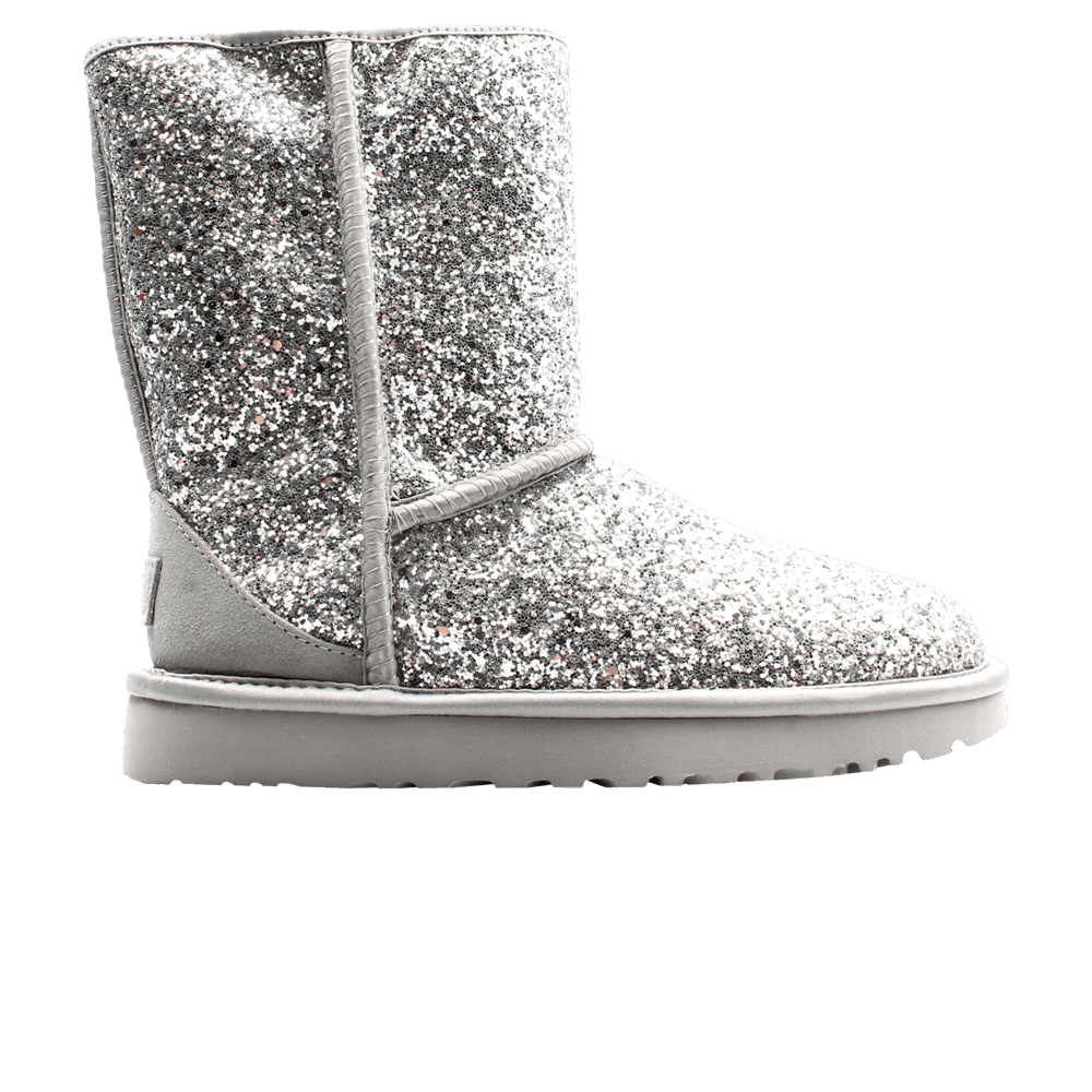 Buy UGG Wmns Classic Short 'Cosmos Glitter - Silver' - 1105390