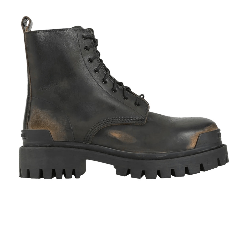 Balenciaga Strike Boot Worn-Out - Black Brown