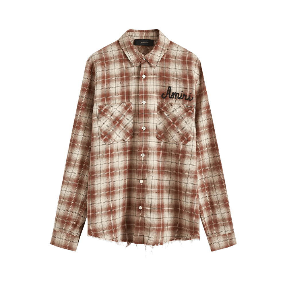 Buy Amiri Shotgun Flannel Shirt 'Chocolate' - AMSTFL1009 234 Buy Amiri Shotgun Flannel Shirt 'Chocolate' - AMSTFL1009 234