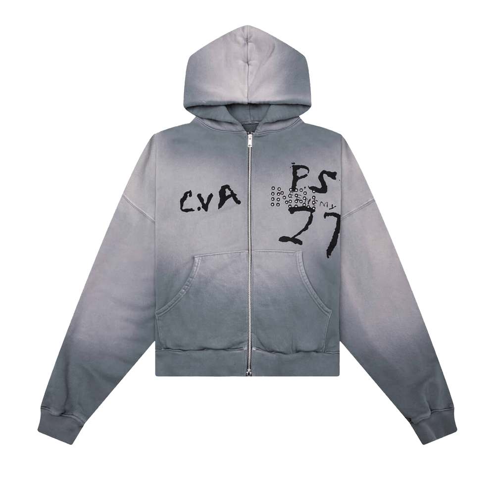 Buy RIVINGTON roi Rebis Inri Zip Hoodie 'Grail Grey' - INRI