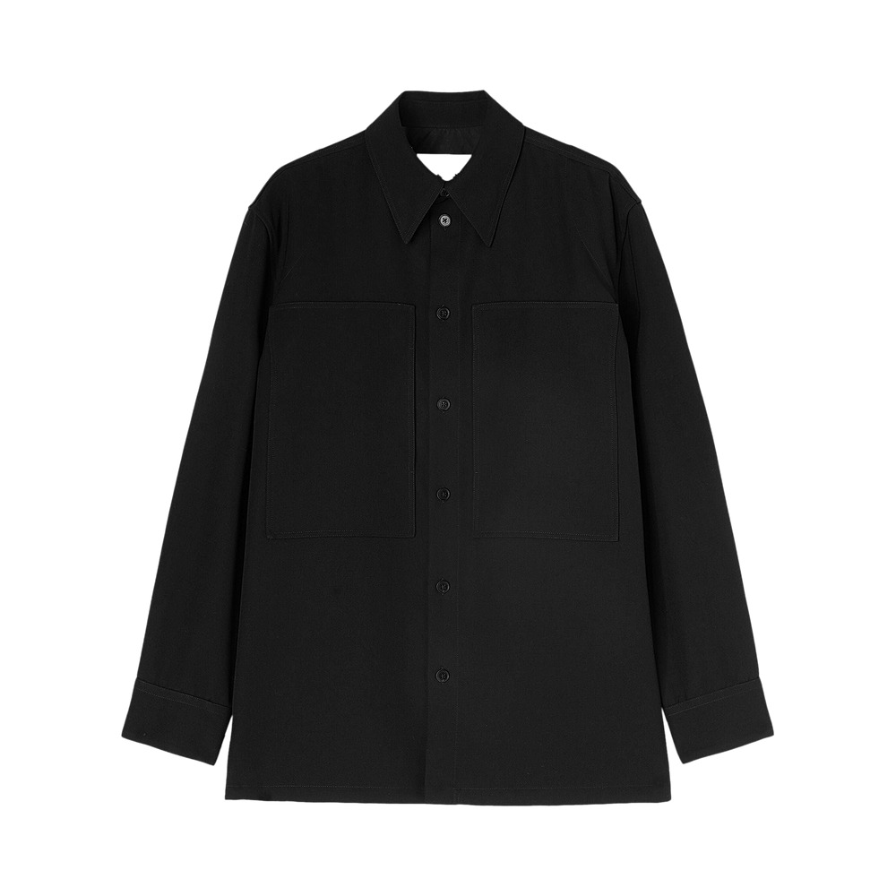 Tシャツ・カットソー Jil Sander Black gabardine shirt (J22DL0249J40002 001) Jil Sander Black gabardine shirt (J22DL0249J40002 001) (Jil