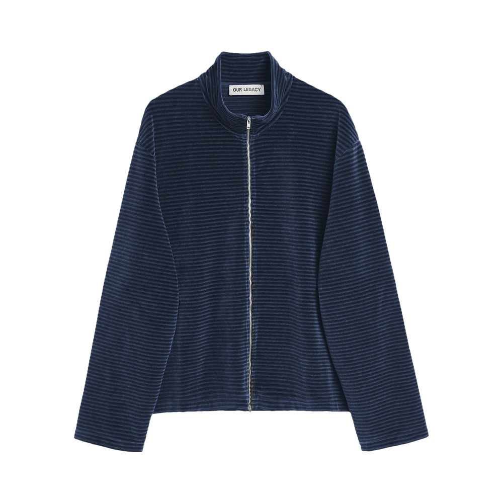 Buy Our Legacy Shrunken Full Zip Polo 'Phantom' - M4243SPS | GOAT