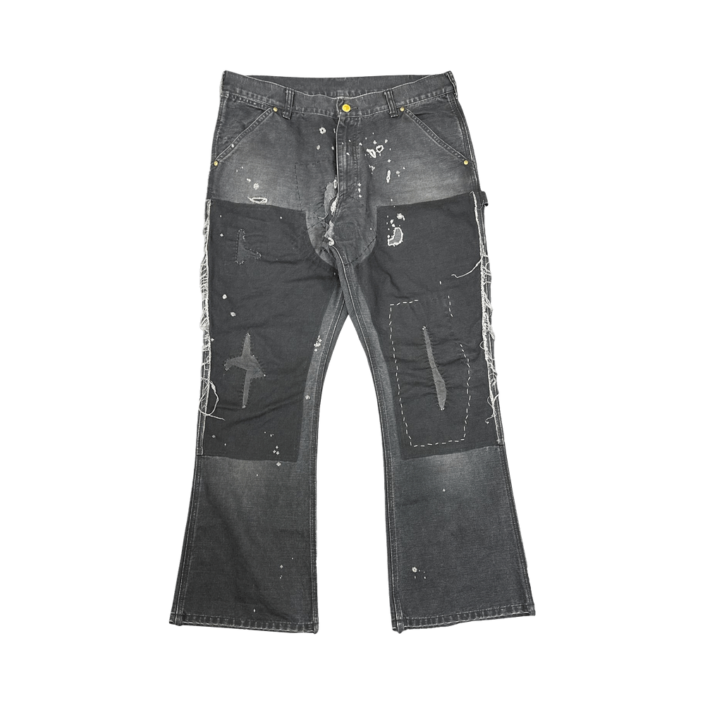 Buy SAINT Mxxxxxx Double Knee Duck Pants 'Black' - SM YS1 0000 067