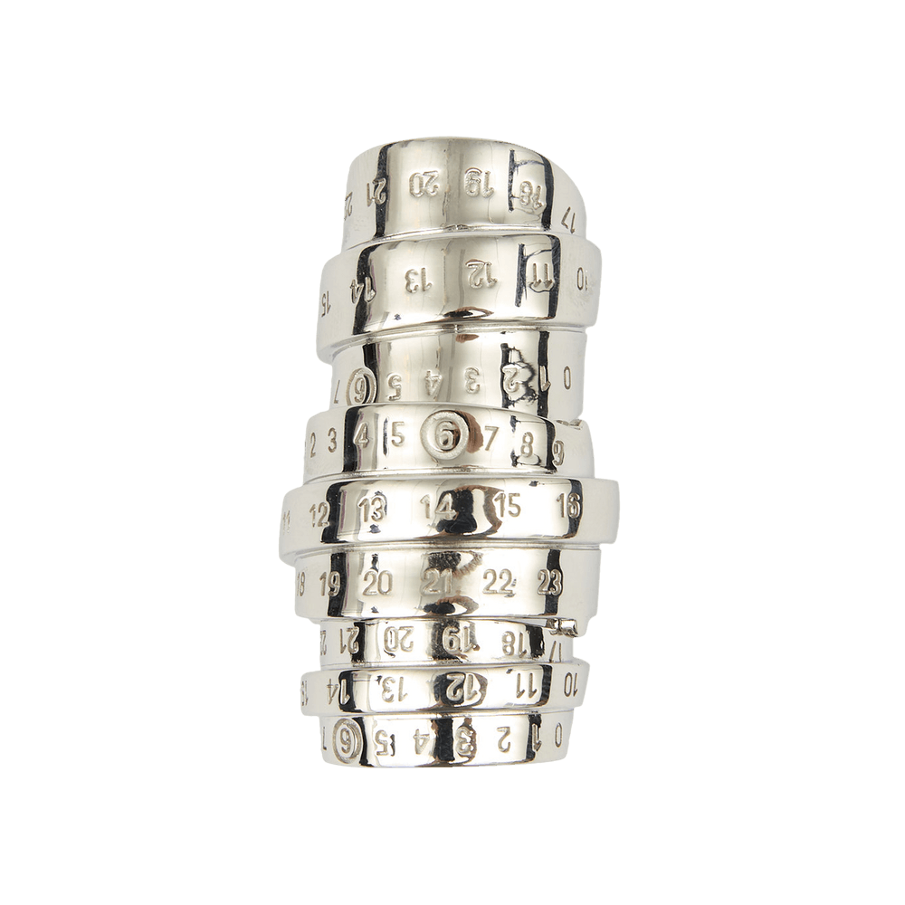 MM6｜ (SM6UY0073 P6628 952) Buy MM6 Maison Margiela Metal Tripple Logo Ring 'Polished