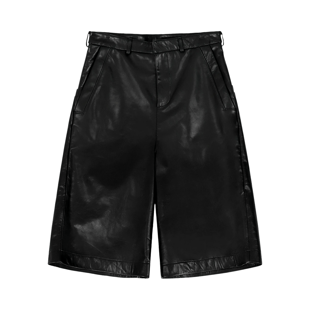 Buy Entire Studios Area Short 'Black Leather' - ES2626BL | GOAT