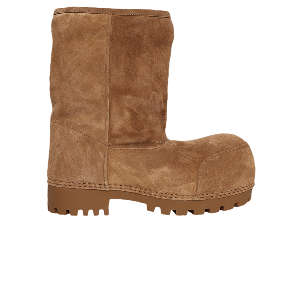 Buy Balenciaga Wmns Alaska Fur Low Boot 'Brown' - 802174