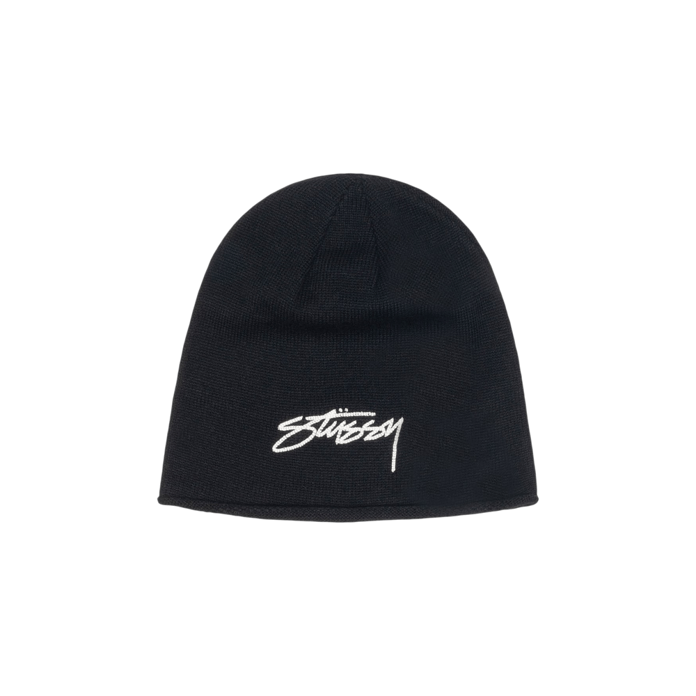 Buy Stussy Skullcap Chain Stitch Rolled Edge 'Black' - 1321207
