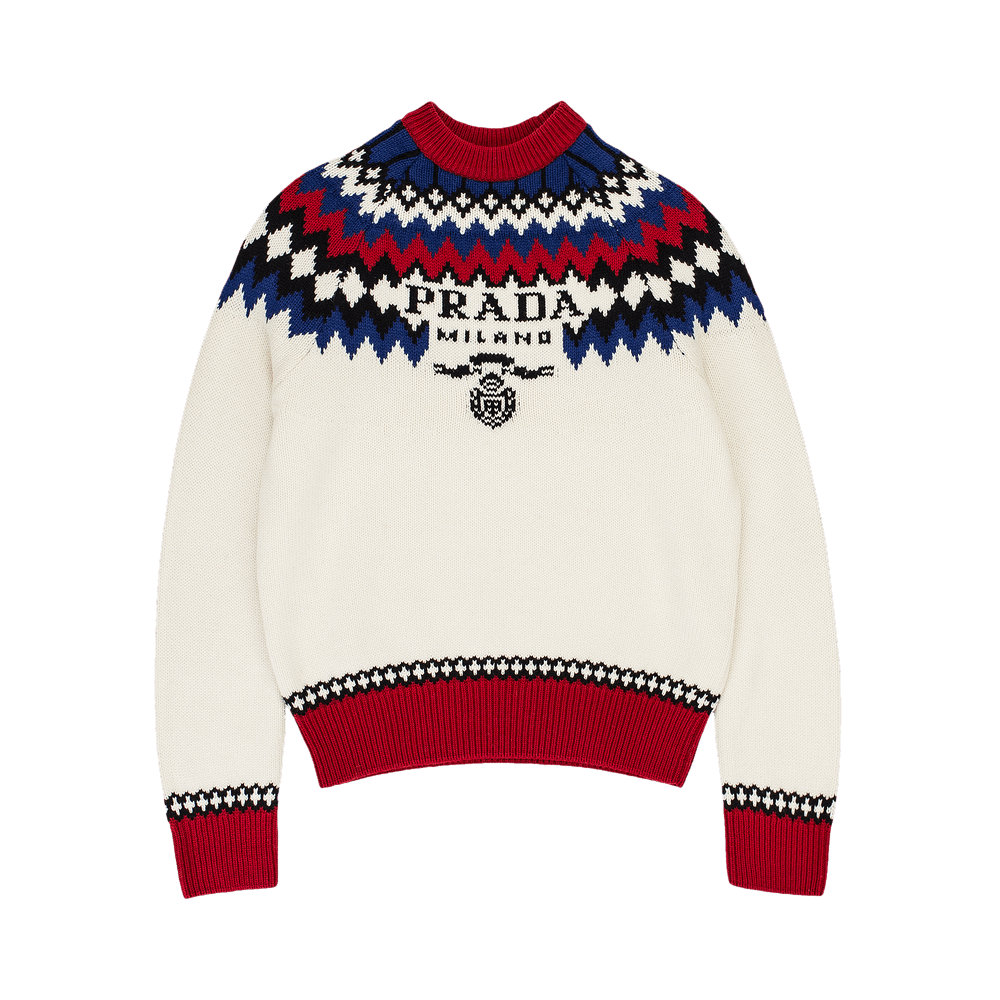 Buy Prada Cashmere Sweater 'White' - P24N1O 10P8 F0009 | GOAT