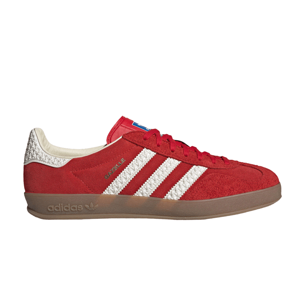 adidas gazelle silver green womens Gazelle Indoor Womens Lifestyle Shoes (Better Scarlet/Wonder White/Gum) main image 1