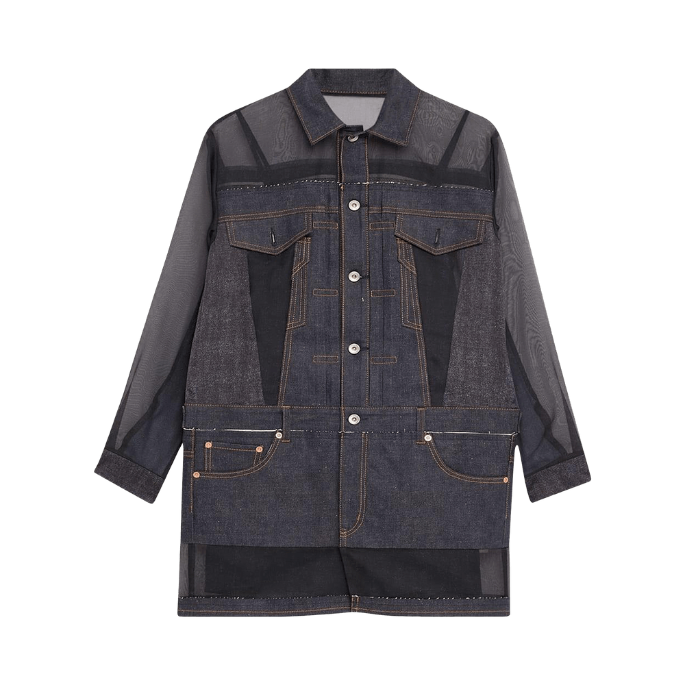 Buy Sacai Denim Mix Dress 'Indigo' - 25 07713 499 | GOAT