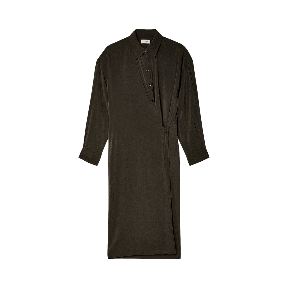 ワンピース LEMAIRE Woman Dress Coffee DR1092LF1308 BR507 Buy Lemaire Straight Collar Twisted Dress 'Dark Espresso