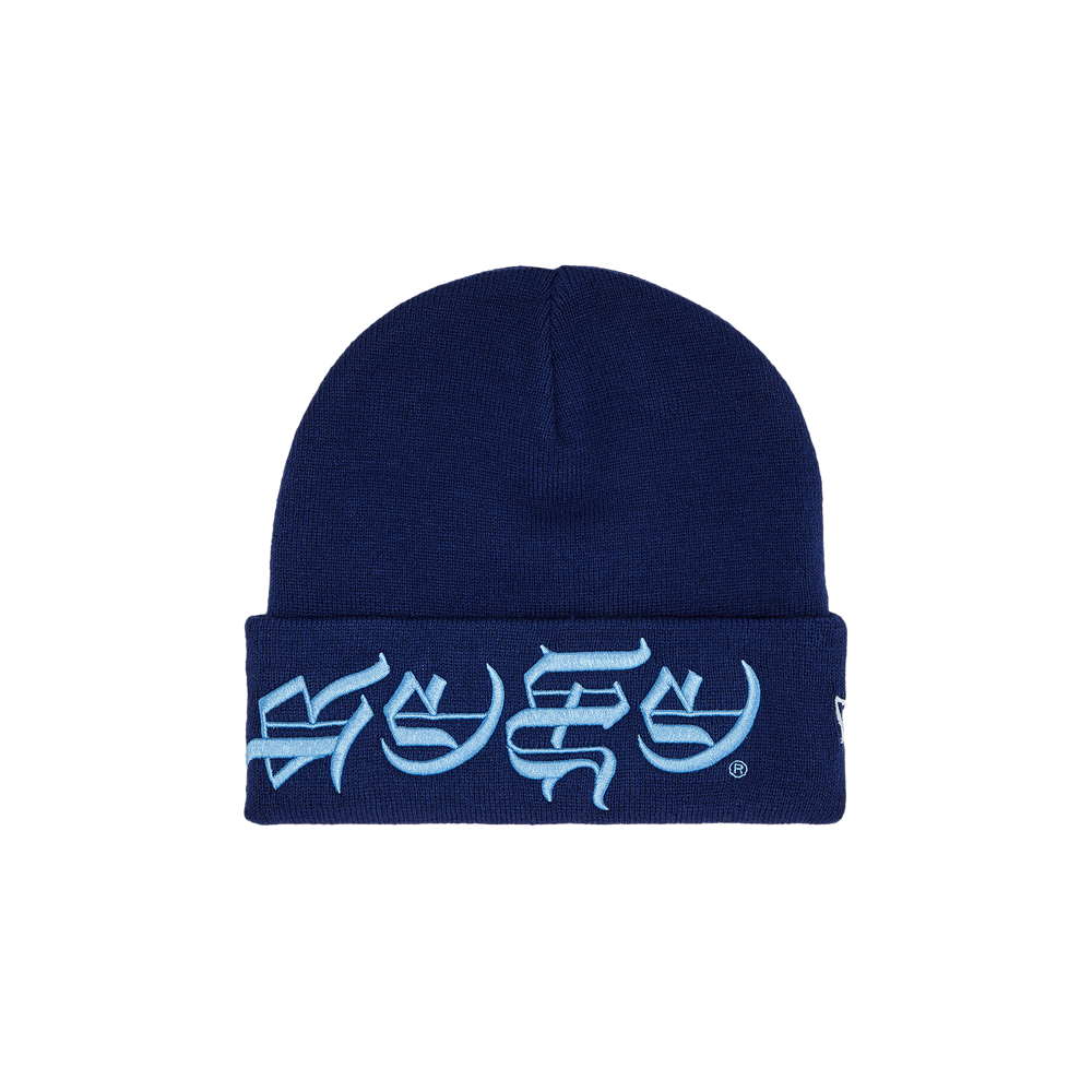 ずっと気になってた Buy Navy 'Washed Beanie Blackletter Era New Supreme 帽子