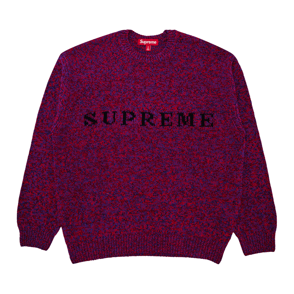 Buy Supreme Contrast Logo Sweater 'Red Mélange' - SS25SK24 RED