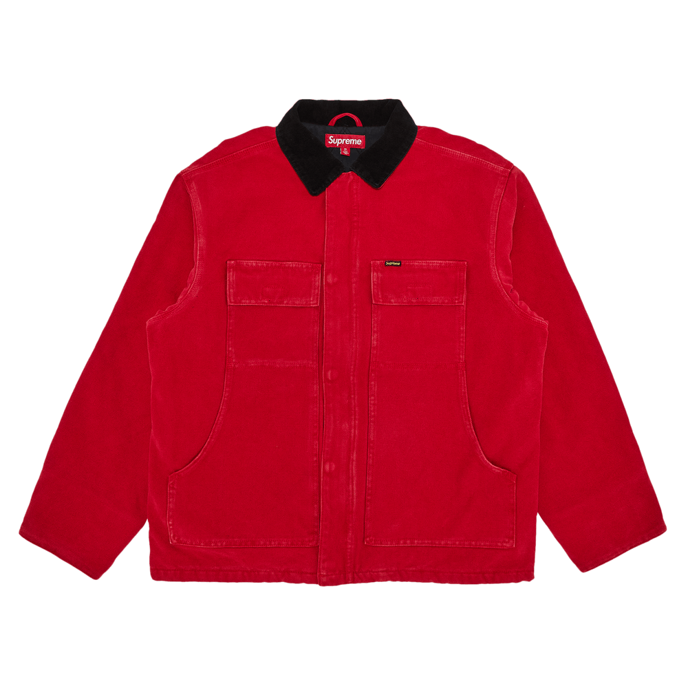 Buy Supreme Old English Canvas Work Jacket 'Red' - SS25J30