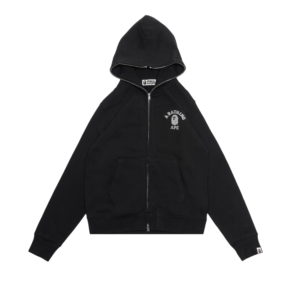 Buy BAPE Over Print Full Zip Hoodie 'Black' - 1K80 115 002