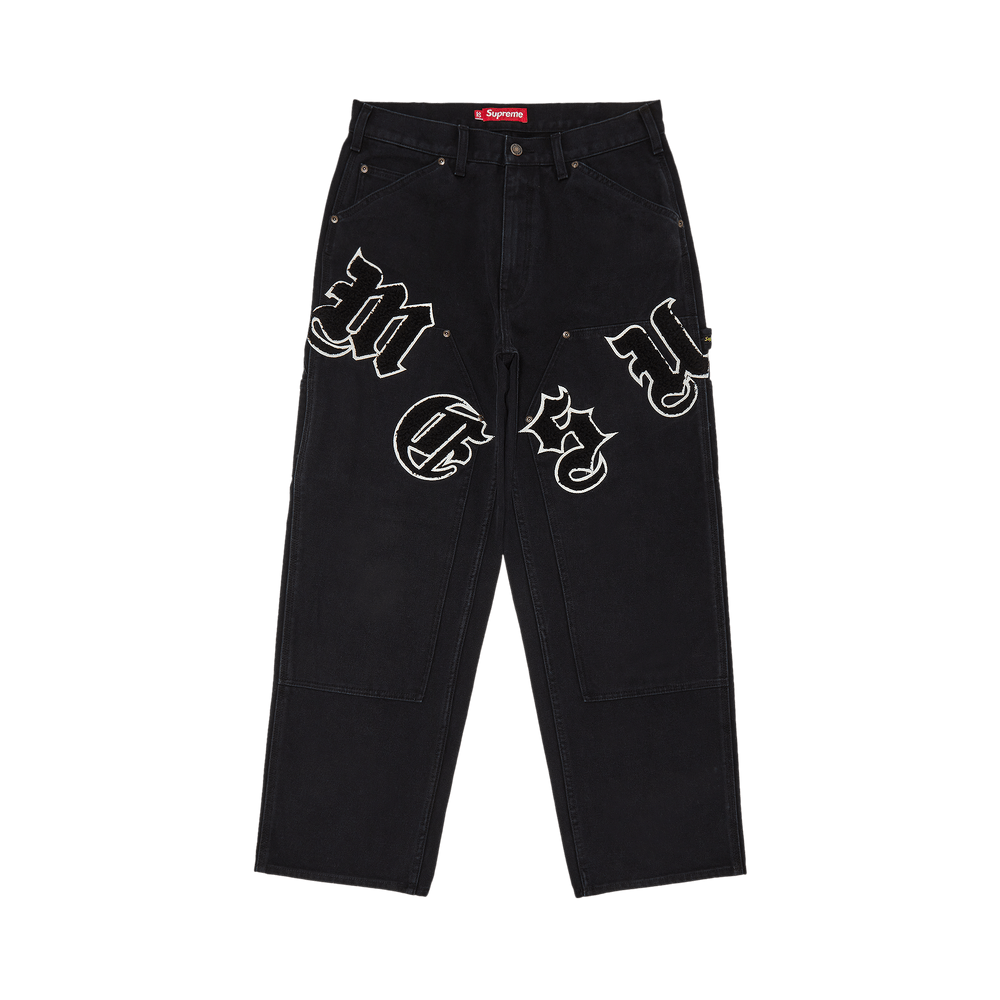 Buy Supreme Old English Canvas Double Knee Painter Pant 'Black