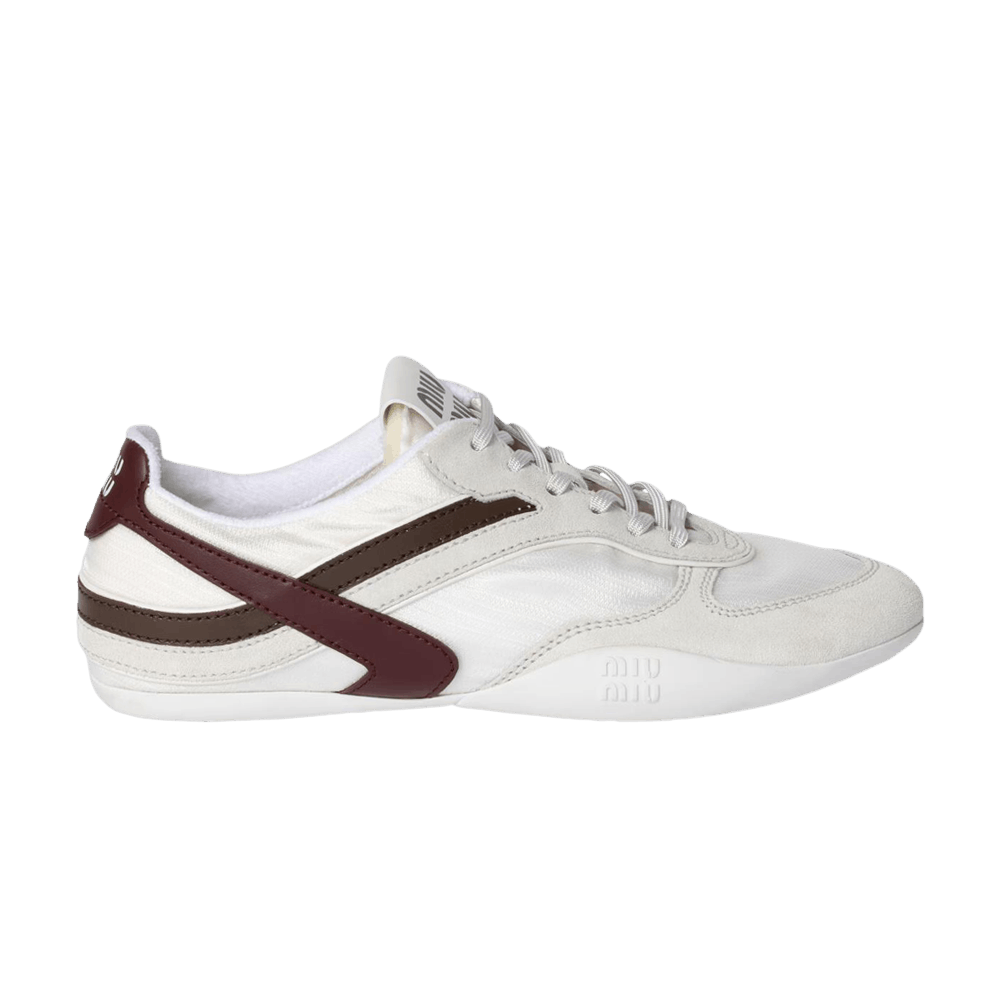 Buy Miu Miu Wmns Gymnasium Sneaker 'White Burgundy' - 5E428E