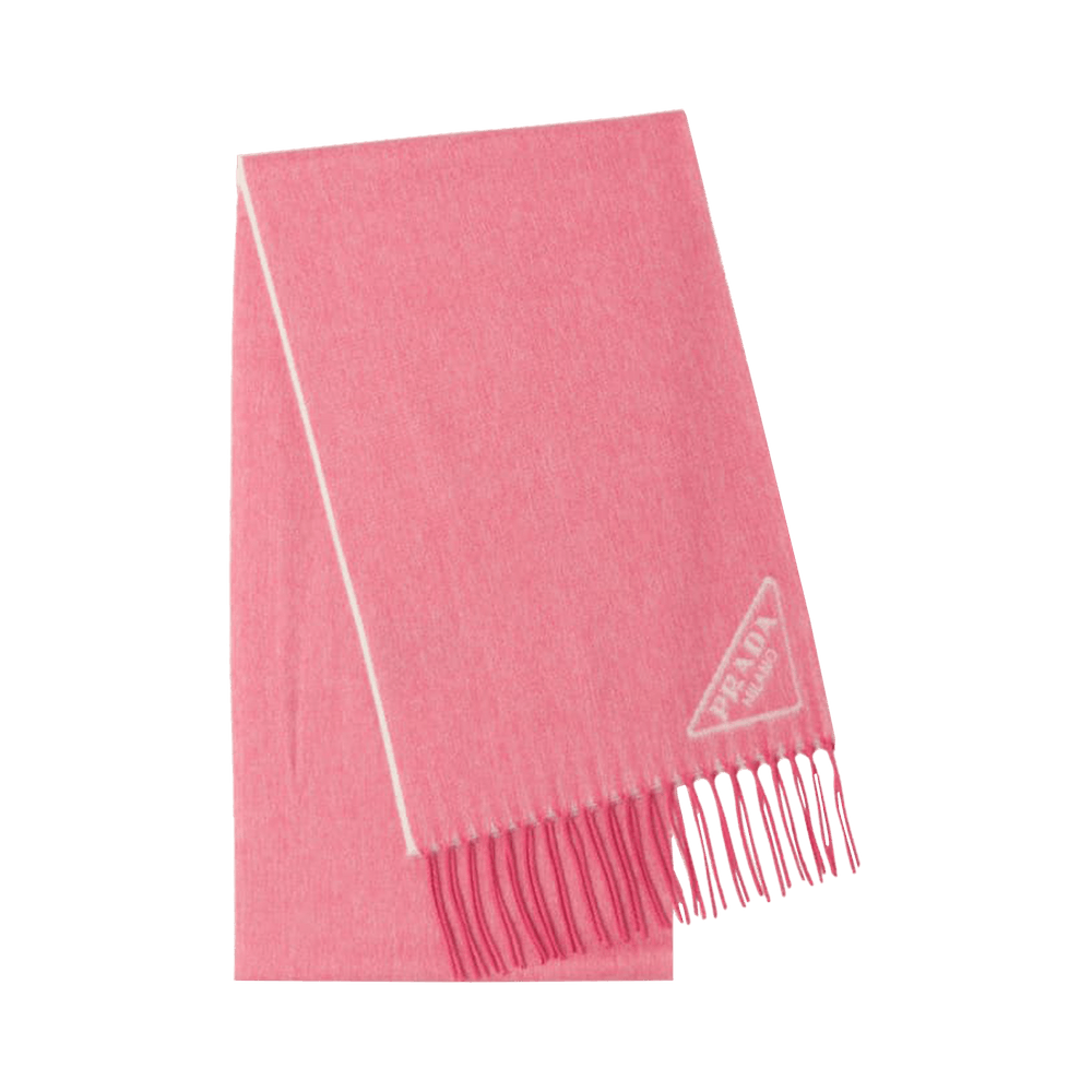 Buy Prada Logo Jacquard Cashmere Scarf 'Pink' - 1FS009 2D3E