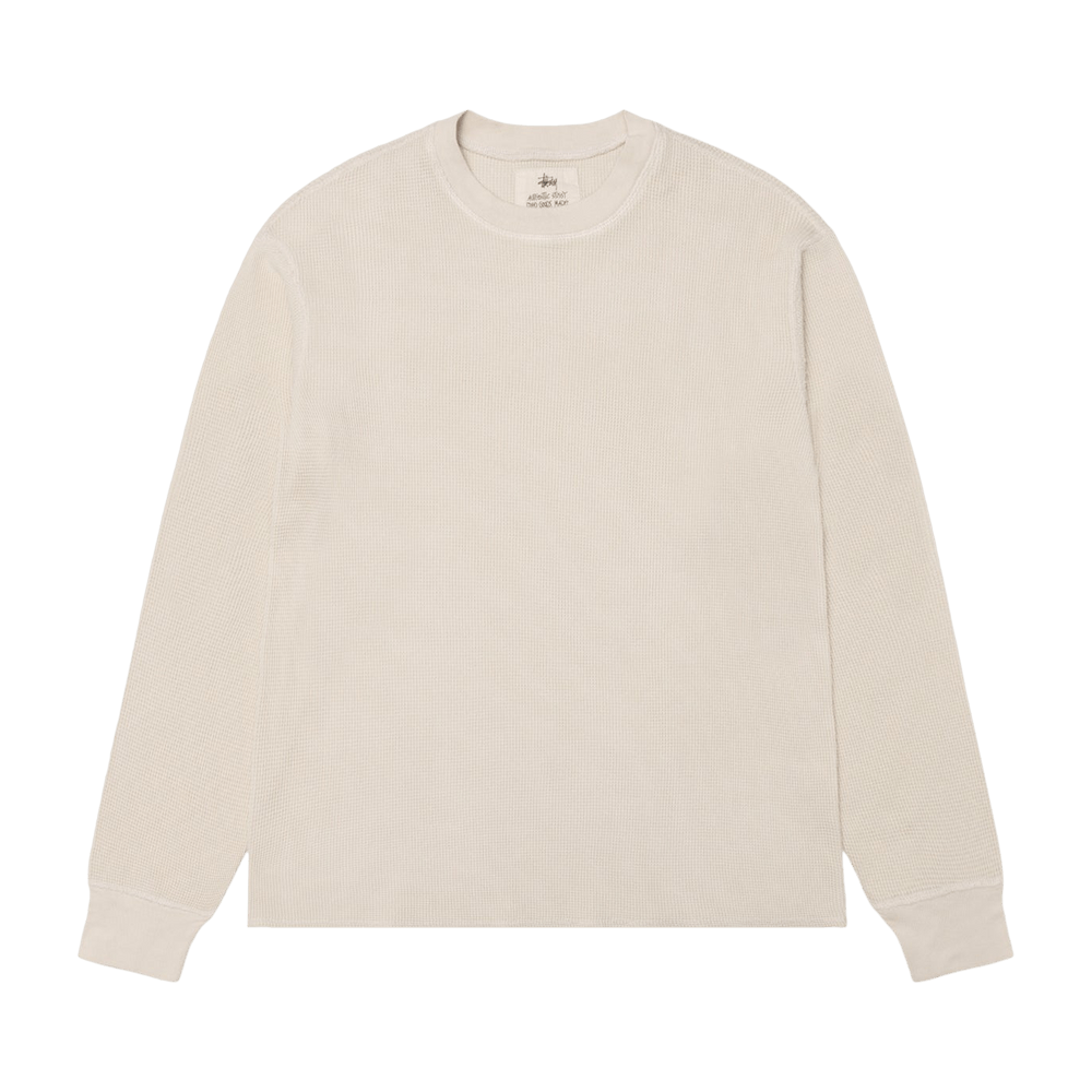 Buy Stussy Garment Dyed Long-Sleeve Thermal 'Bone' - 1140369 BONE