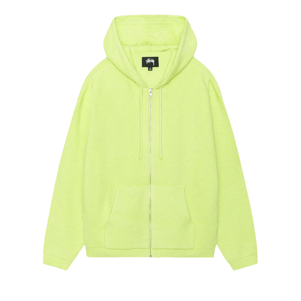 Buy Stussy Hooded Zip Sweater 'Faded Lime' - 117261 FALI | GOAT