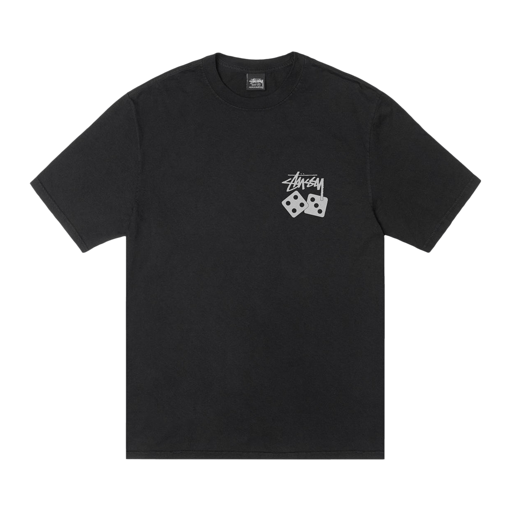 Buy Stussy Dice Tee Pigment Dyed 'Black' - 1905077 BLAC | GOAT