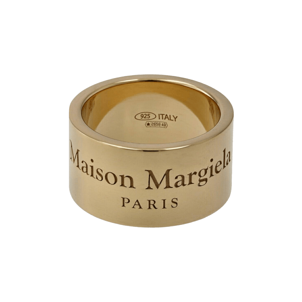 Buy Maison Margiela Logo Engraved Ring 'Yellow Gold' - SM1UQ0096