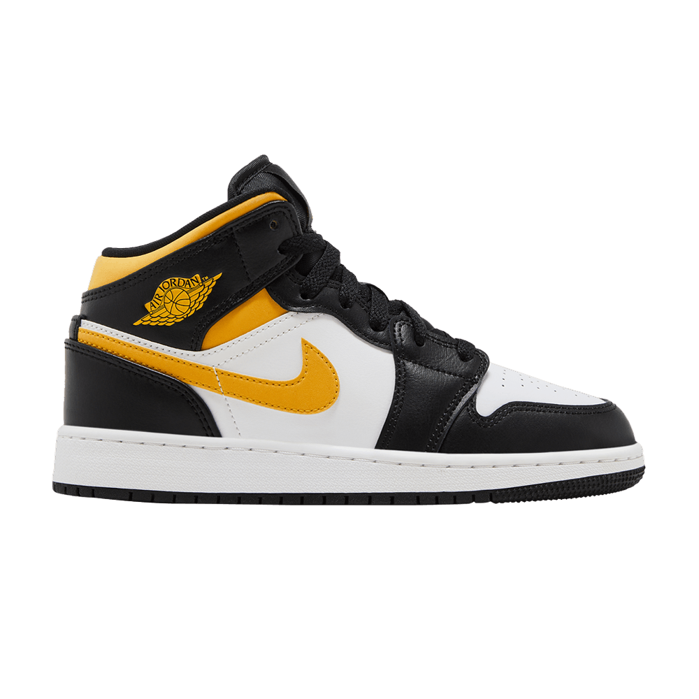 Air Jordan 1 Mid GS Black University Gold