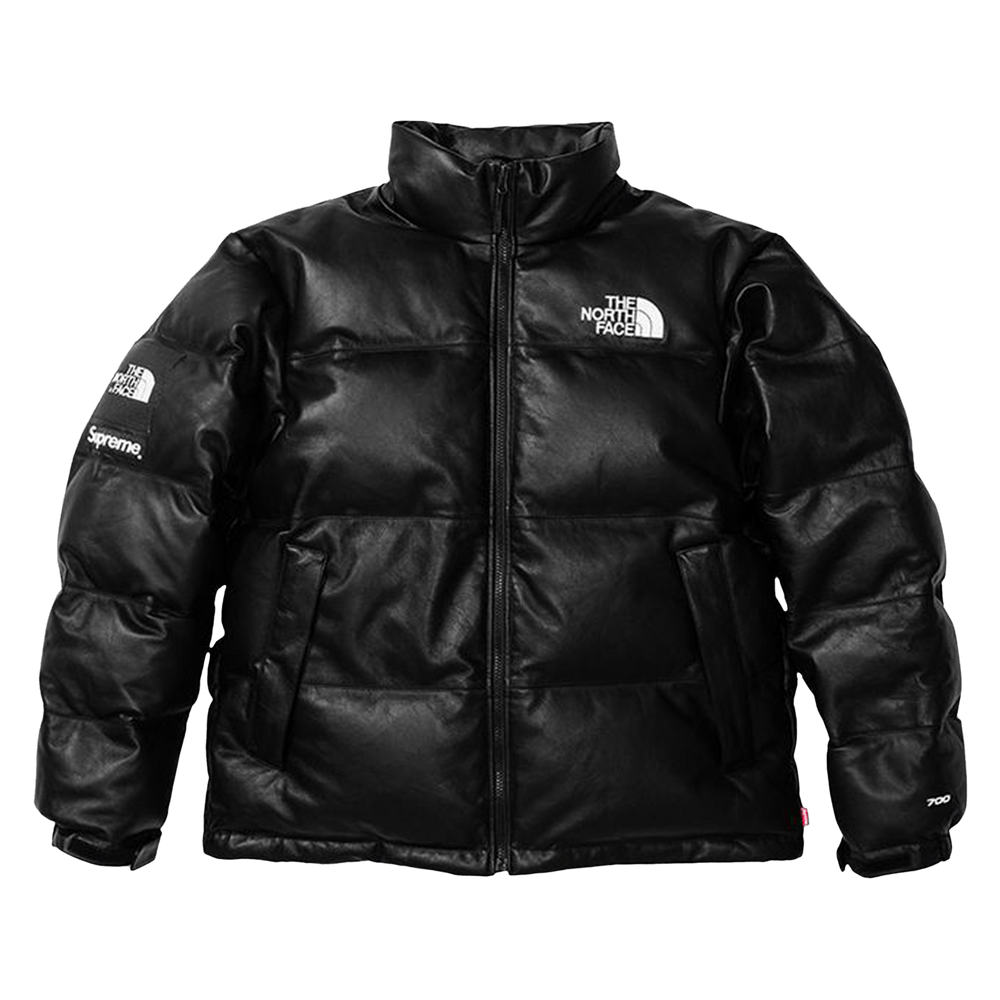 Buy Supreme x The North Face Leather Nuptse Jacket 'Black