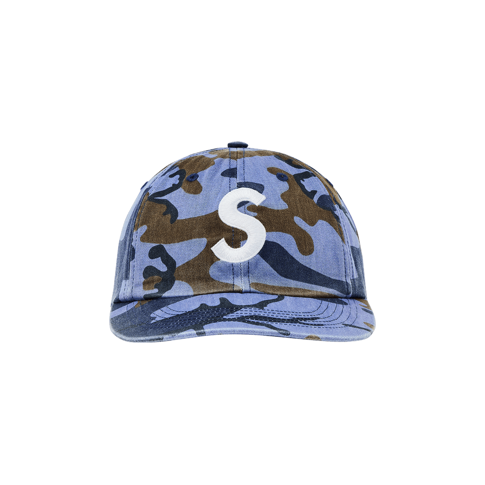 Buy Supreme Pigment Coated S Logo 6-Panel 'Blue Camo