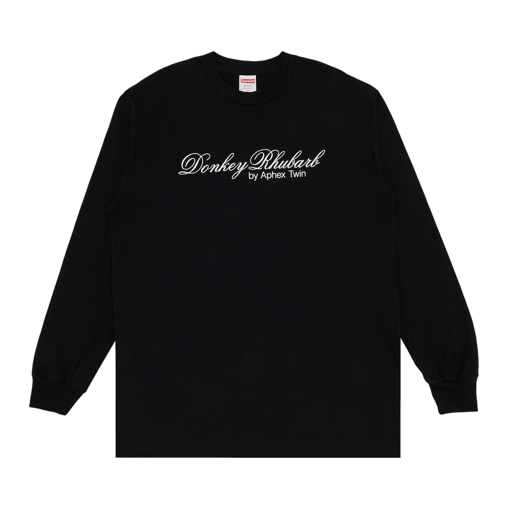 Buy Supreme x Aphex Twin Donkey Rhubarb Long-Sleeve Tee 'Black