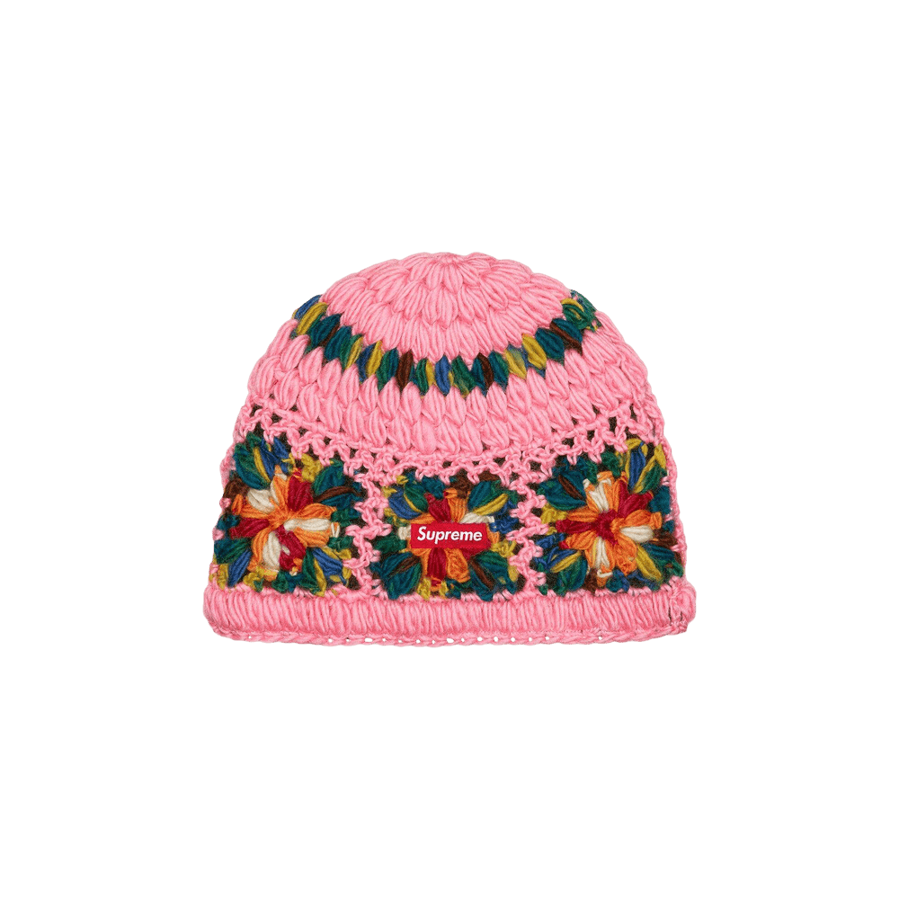 Buy Supreme Crochet Beanie 'Pink' - SS25BN12 PINK | GOAT