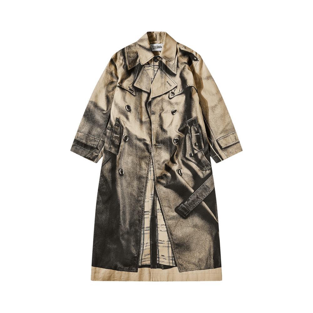 Buy Jean Paul Gaultier Trompe L'Oeil Trench Coat 'Sand/Black' - 24