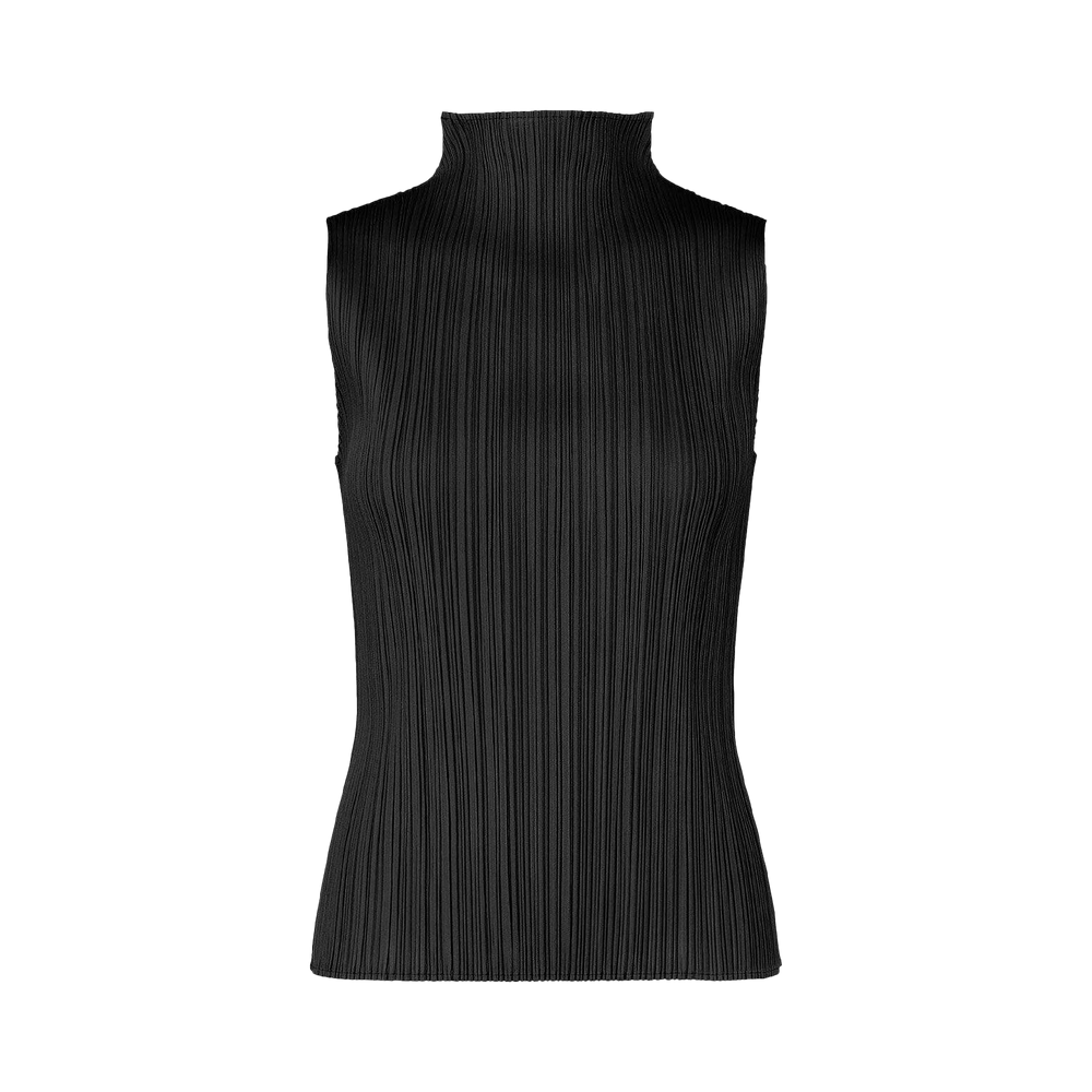 Buy Pleats Please Issey Miyake Basic Sleeveless Top 'Black