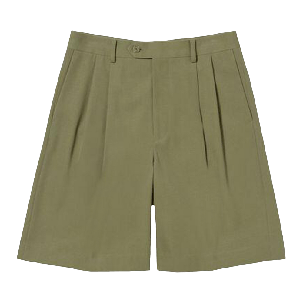 Buy Auralee Light Wool Max Gabardine Shorts 'Khaki