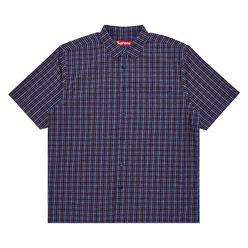 Buy Supreme Mini Plaid Short-Sleeve Shirt 'Blue' - SS25S12 BLUE | GOAT