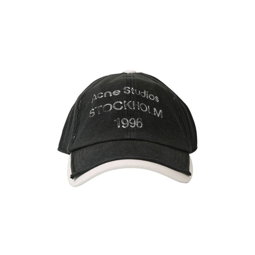 Buy Acne Studios Logo Stamp Cap 'Black' - C40370 GOAT BLAC