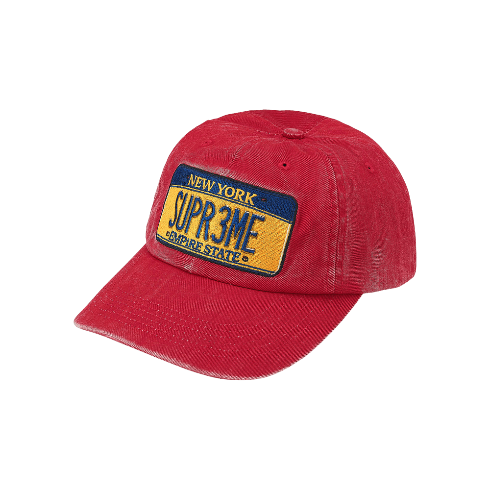 Buy Supreme License Plate 6-Panel 'Red' - SS25H63 RED | GOAT