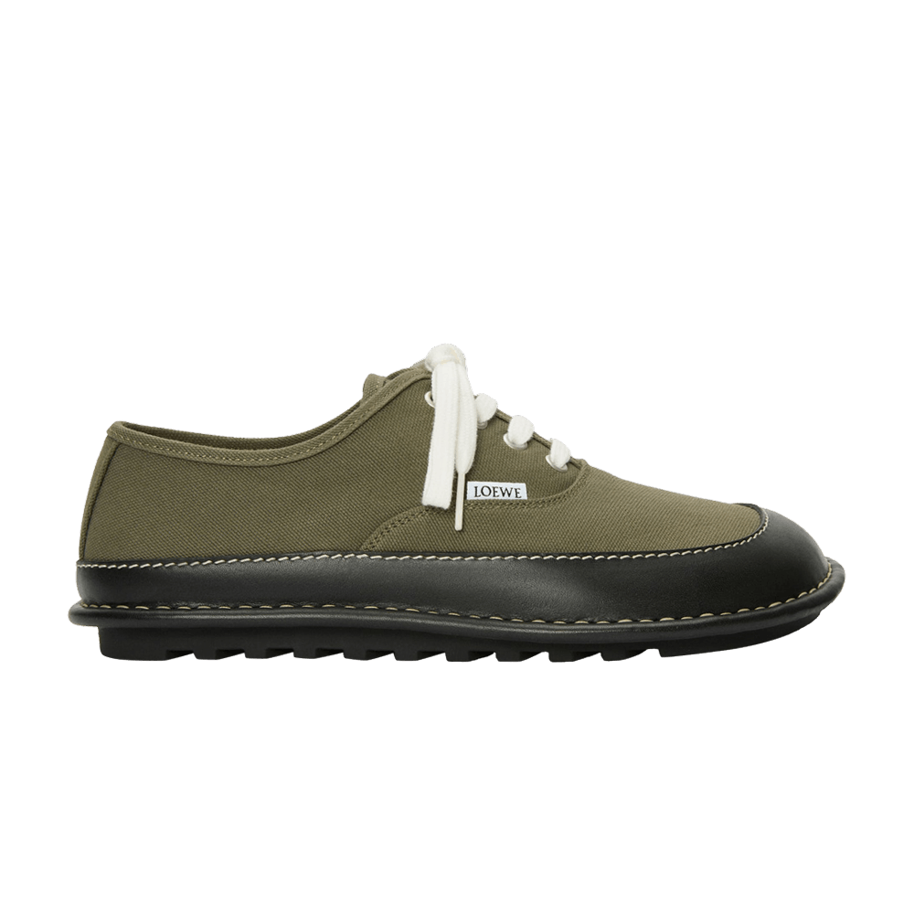 Buy Loewe Bay Lace-Up 'Khaki Green Black' - M816282XBC 3948 | GOAT