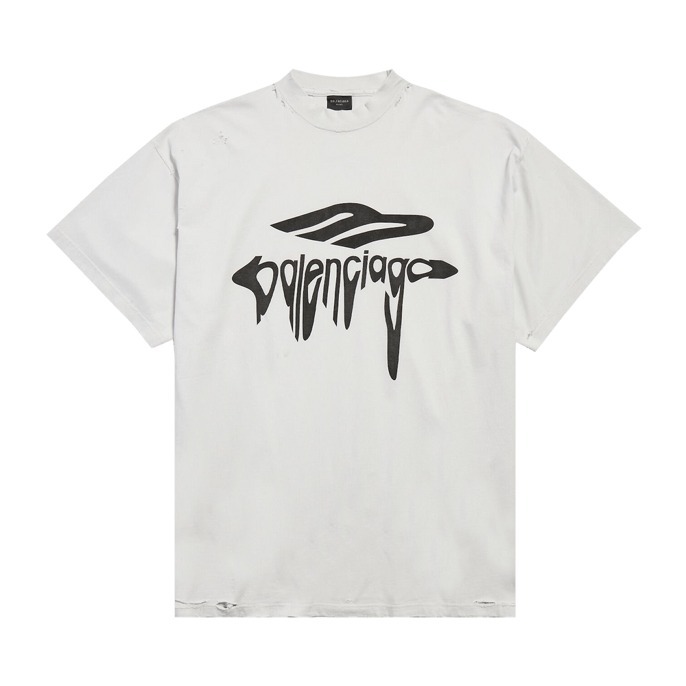 Buy Balenciaga Oversized T-Shirt 'Dirty White/Black' - 787349