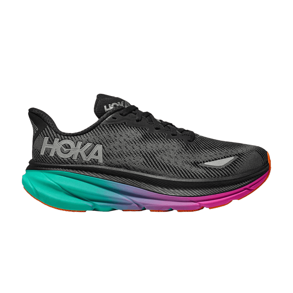 Hoka Wmns Clifton 9 Gore-Tex 'black Electric Aqua'