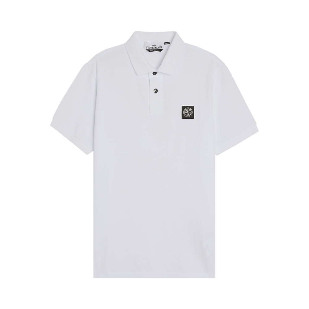 Buy Stone Island Compass Patch Logo Polo 'White' - 22002SCS0017